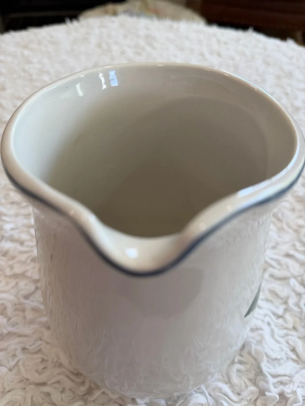 Vintage ~ Savannah Grove Collection Magnolia Large Stoneware 64 OZ Pitcher